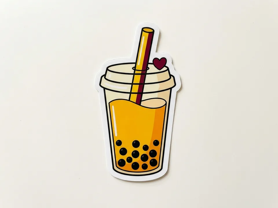 bubble tea mangue aux perles de tapioca noires