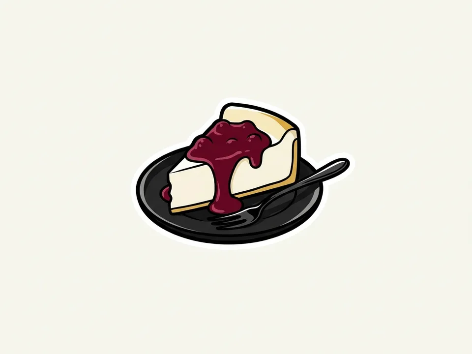part de cheesecake au coulis de fruits rouges